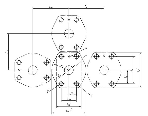 SAE flange dimension chart for code 61 port