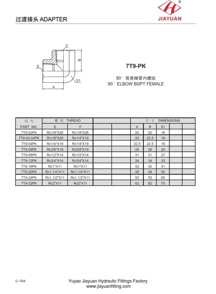 Bộ điều hợp nữ Elbow