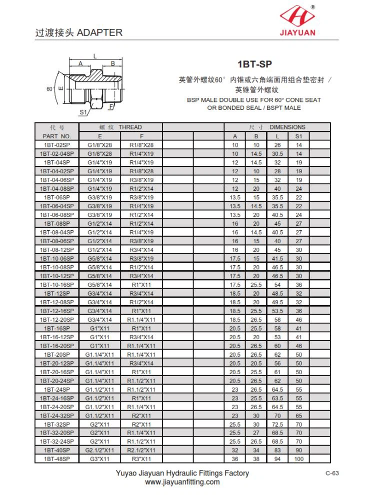 Phụ kiện đầu nối nam BSP 60 NPT