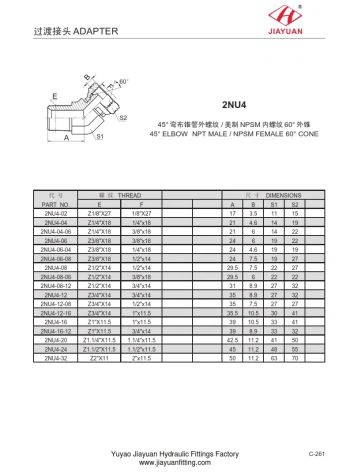 E45 Elbow Nam NPT Nữ NPSM Nón
