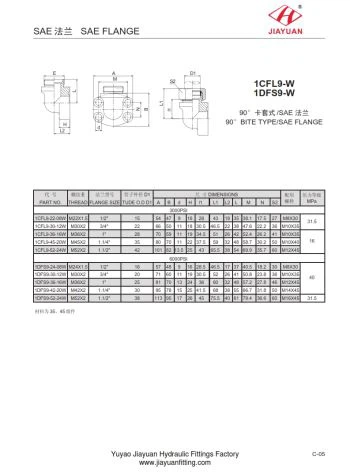 Mã mặt bích SAE 61 62 Phụ kiện DIN khuỷu tay