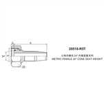 METRIC NỮ 24 ỐNG HÌNH NÓN Phù hợp-20518-R5T